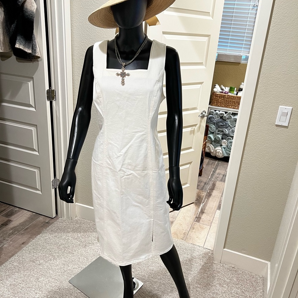 J Crew Cream Denim Shift